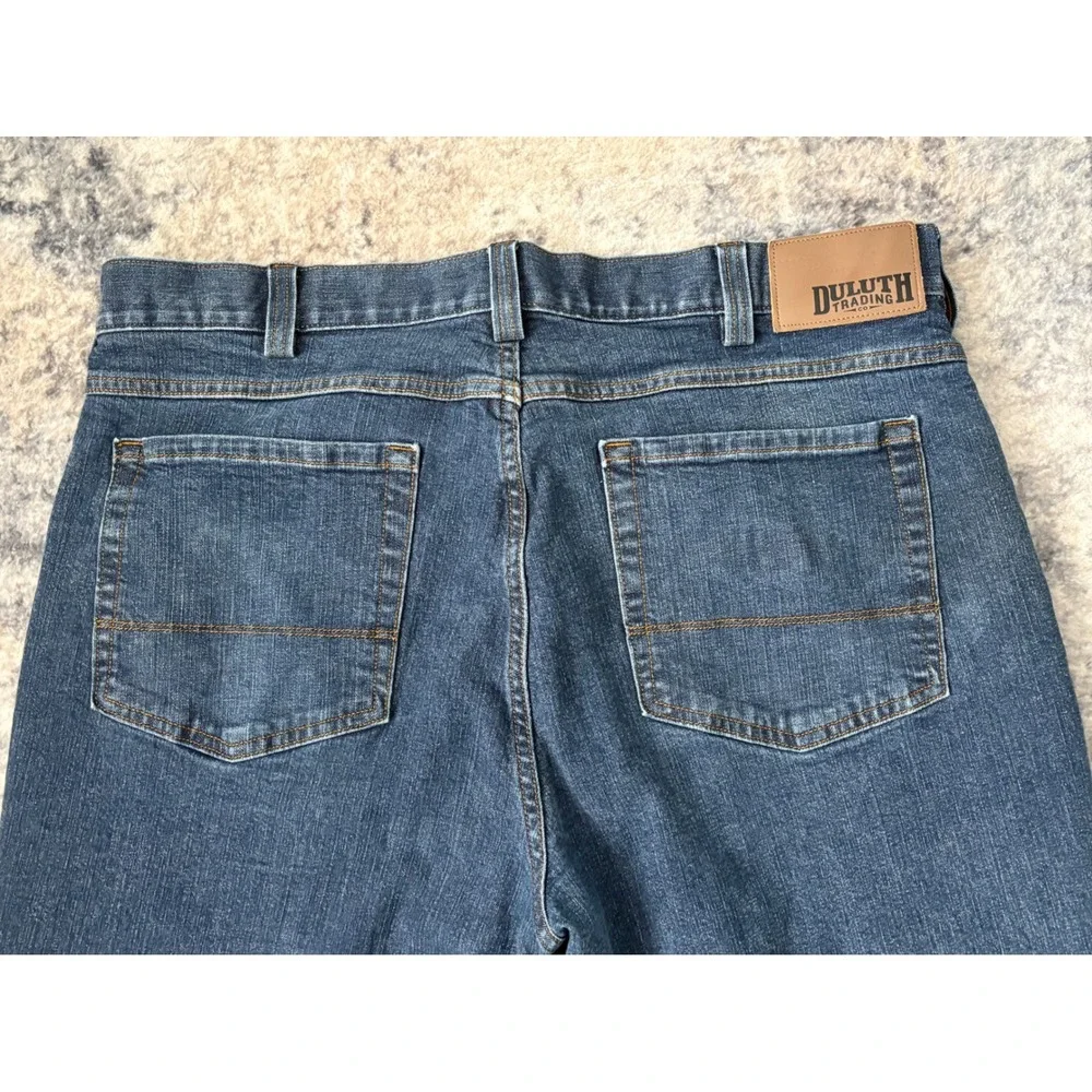 Duluth Trading Co Flex Weekender‎ Jeans Mens 38x30 (36x30) Blue Straight Denim